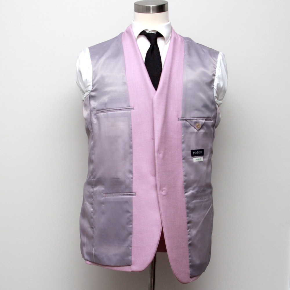 Jos A Bank‎ 40L Mens Textured Solid Sport Coat Pink Solid NWT E03339 - Picture 8 of 11